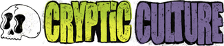Logo with 'Cryptic Culture' text featuring a skull and colorful design.
